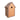 houten vogelhuisje met twee tinten bruin
