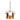 hangend voederhuis van hout met sierlijke metalen details