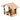 houten voederhuis met zwarte metalen sierdetails