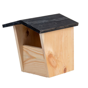 half open nestkast met zwart dak