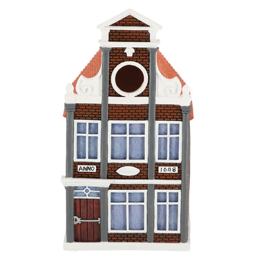 huisje voor vogel in de stijl van een halsgevel grachtenpand