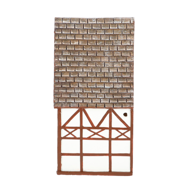 wit vakwerk vogel huis zijkant