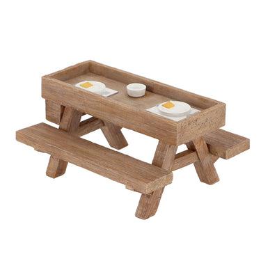 Picknicktafeltje om aan de muur te bevestigen voor eekhoorns en vogels