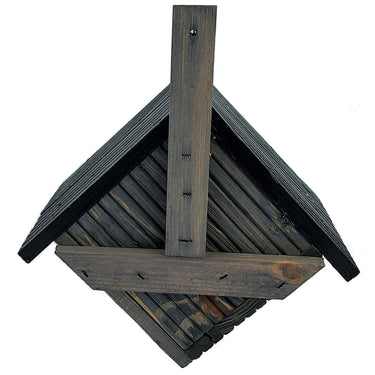 achterkant van een ruitvormig vogelhuis