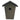 grijs houten vogel huisje met zwart dakje