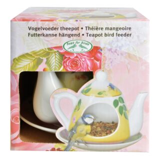 Voederhuis - Hangende theepot - Geel