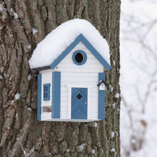 Sjoboden vogelkast aan de boom