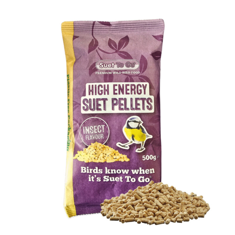 zak met suet pellets met insecten smaak